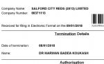 Marwan Koukash terminated as Salford Reds Director